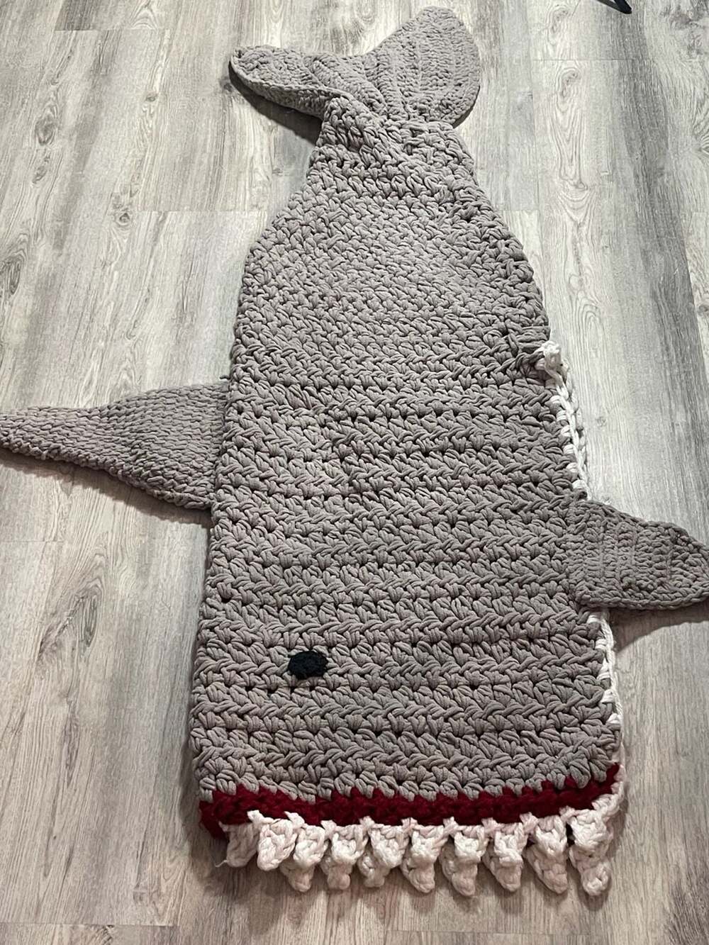 Handmade Crochet Shark Tail Blanket Sleeping Bag